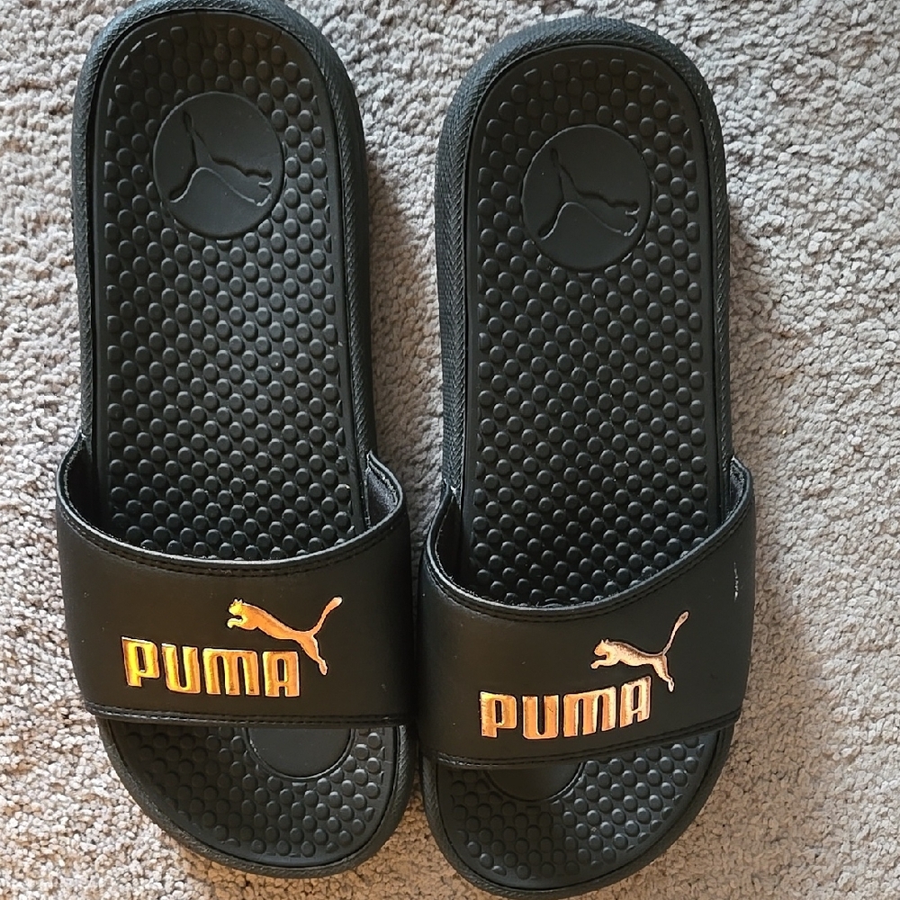 Puma Black Slide Sandals